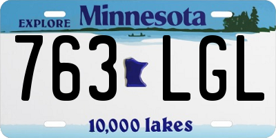 MN license plate 763LGL