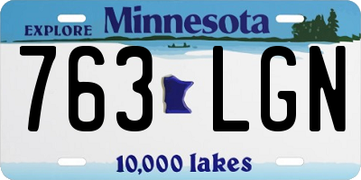 MN license plate 763LGN