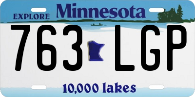 MN license plate 763LGP