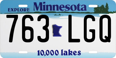 MN license plate 763LGQ