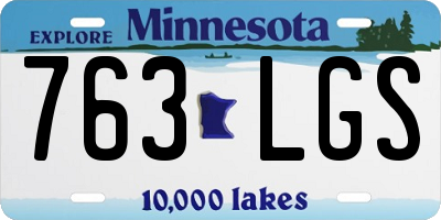 MN license plate 763LGS