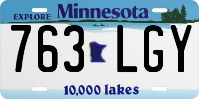 MN license plate 763LGY