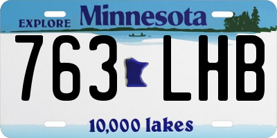 MN license plate 763LHB