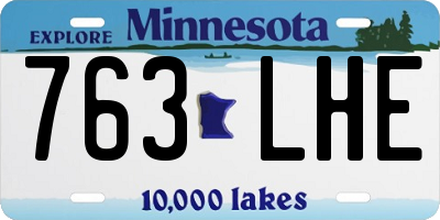 MN license plate 763LHE