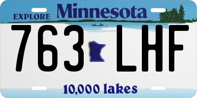 MN license plate 763LHF