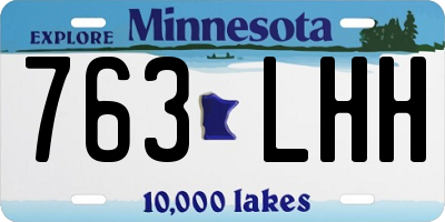 MN license plate 763LHH