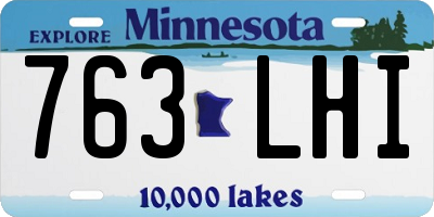 MN license plate 763LHI