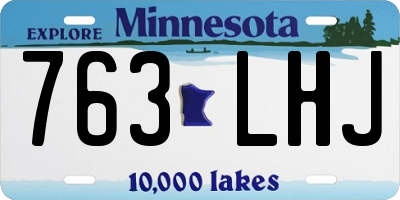 MN license plate 763LHJ
