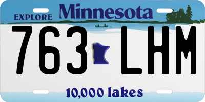 MN license plate 763LHM