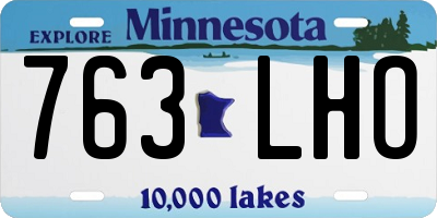MN license plate 763LHO
