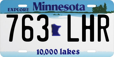MN license plate 763LHR