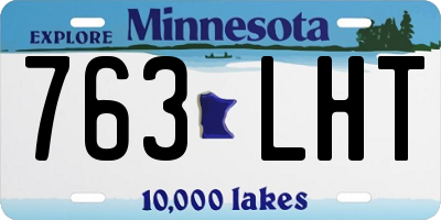 MN license plate 763LHT