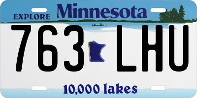 MN license plate 763LHU