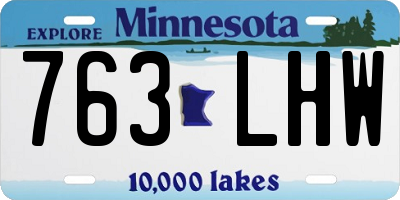 MN license plate 763LHW