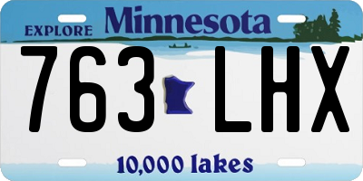 MN license plate 763LHX