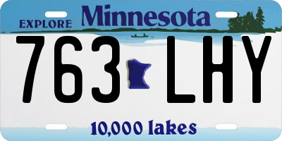 MN license plate 763LHY