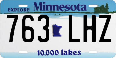 MN license plate 763LHZ