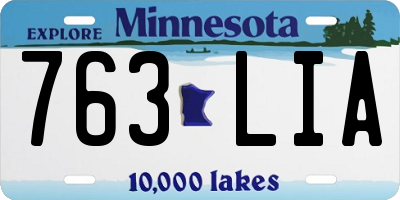 MN license plate 763LIA