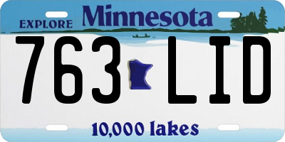 MN license plate 763LID