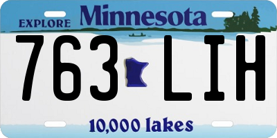 MN license plate 763LIH