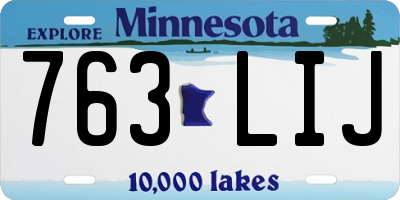 MN license plate 763LIJ