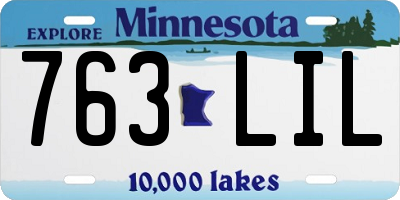 MN license plate 763LIL