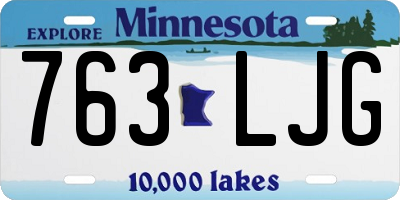 MN license plate 763LJG