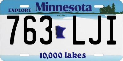 MN license plate 763LJI
