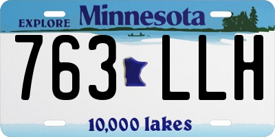 MN license plate 763LLH