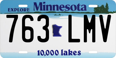 MN license plate 763LMV