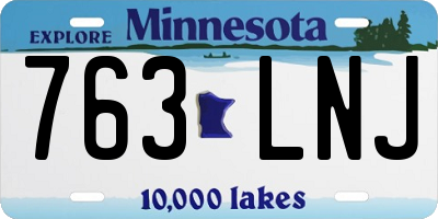 MN license plate 763LNJ
