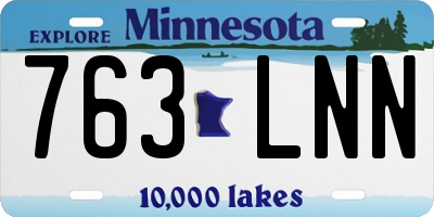 MN license plate 763LNN