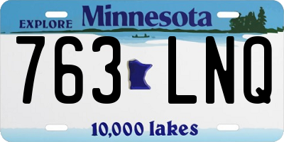 MN license plate 763LNQ