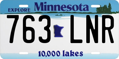 MN license plate 763LNR