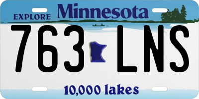 MN license plate 763LNS