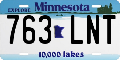 MN license plate 763LNT
