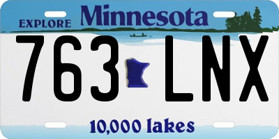 MN license plate 763LNX