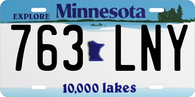 MN license plate 763LNY