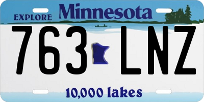 MN license plate 763LNZ