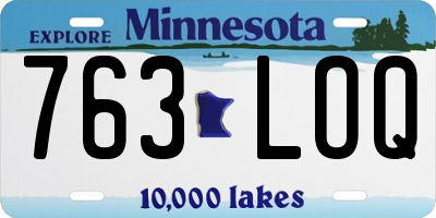 MN license plate 763LOQ