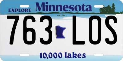 MN license plate 763LOS