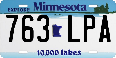 MN license plate 763LPA