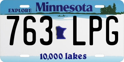 MN license plate 763LPG