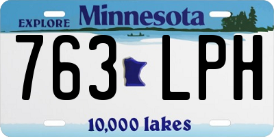 MN license plate 763LPH