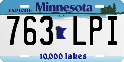 MN license plate 763LPI
