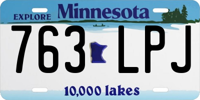 MN license plate 763LPJ
