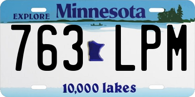 MN license plate 763LPM