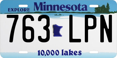 MN license plate 763LPN