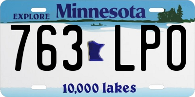 MN license plate 763LPO
