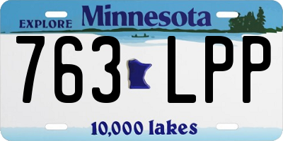 MN license plate 763LPP